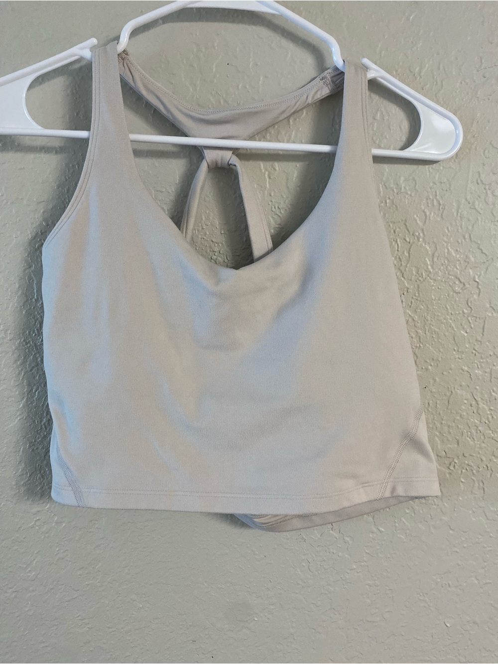 Gilly Hicks Light Beige Cropped Sports Bra Tank